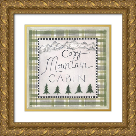 Cozy Mountain Cabin Gold Ornate Wood Framed Art Print with Double Matting by Shamp, Cindy