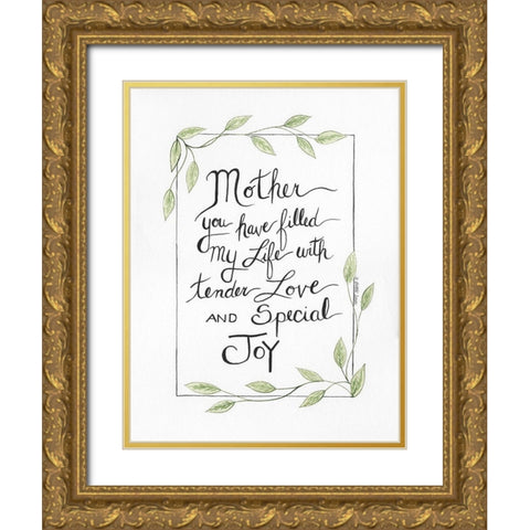 Special Joy Gold Ornate Wood Framed Art Print with Double Matting by Shamp, Cindy