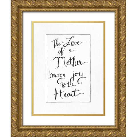 Love of a Mother Gold Ornate Wood Framed Art Print with Double Matting by Shamp, Cindy