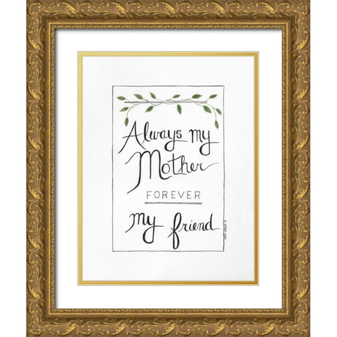 Forever Friend Gold Ornate Wood Framed Art Print with Double Matting by Shamp, Cindy