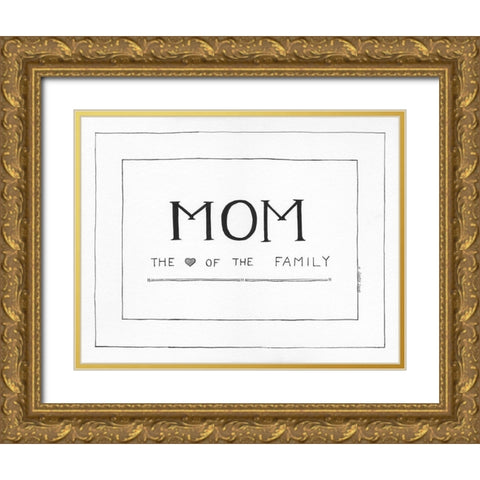 Mom Gold Ornate Wood Framed Art Print with Double Matting by Shamp, Cindy