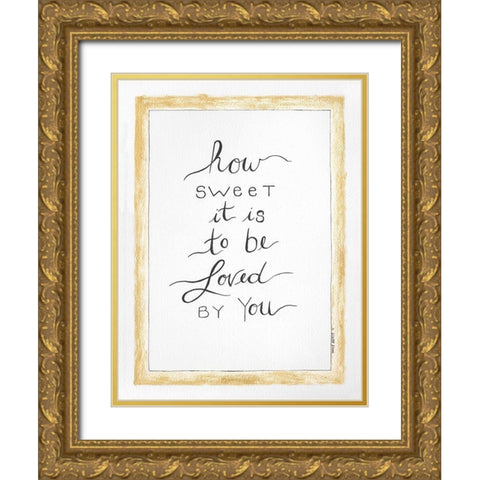 How Sweet Gold Ornate Wood Framed Art Print with Double Matting by Shamp, Cindy