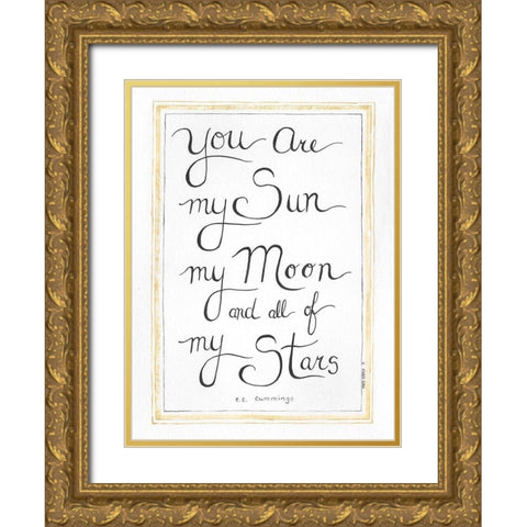 Sun and Moon Gold Ornate Wood Framed Art Print with Double Matting by Shamp, Cindy