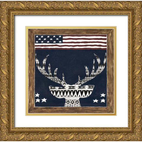 Elk Gold Ornate Wood Framed Art Print with Double Matting by Shamp, Cindy