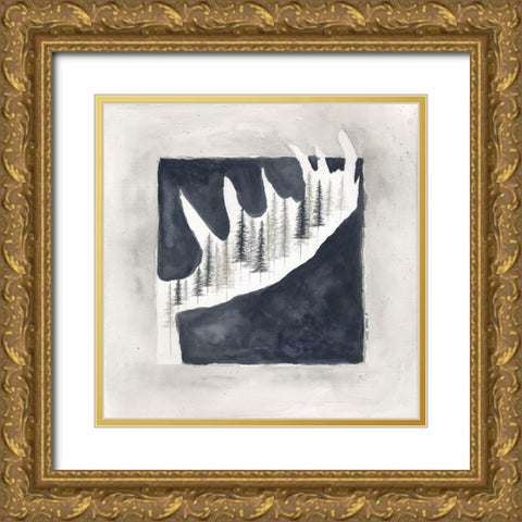 Moose Antler Gold Ornate Wood Framed Art Print with Double Matting by Shamp, Cindy
