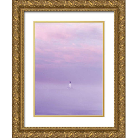 Beacon Gold Ornate Wood Framed Art Print with Double Matting by Frates, Dennis