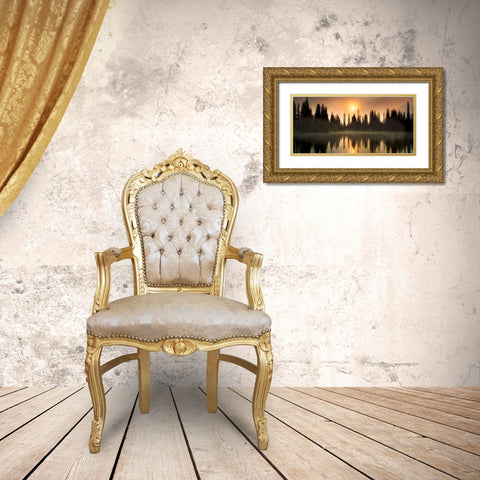 Sunset Bliss Gold Ornate Wood Framed Art Print with Double Matting by Frates, Dennis