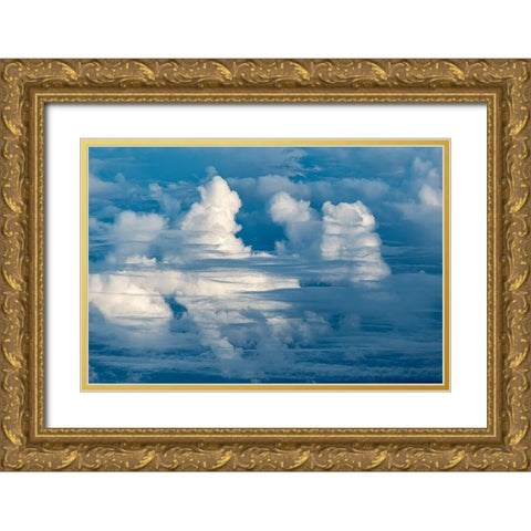 In the Clouds Gold Ornate Wood Framed Art Print with Double Matting by Frates, Dennis