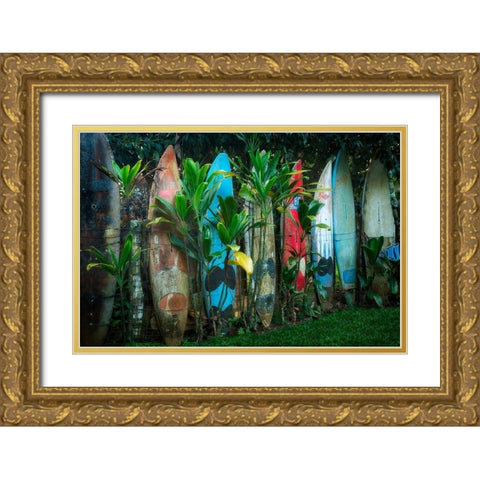 Line Up Gold Ornate Wood Framed Art Print with Double Matting by Frates, Dennis