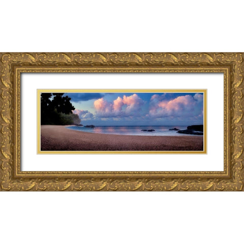Pink Clouds Gold Ornate Wood Framed Art Print with Double Matting by Frates, Dennis