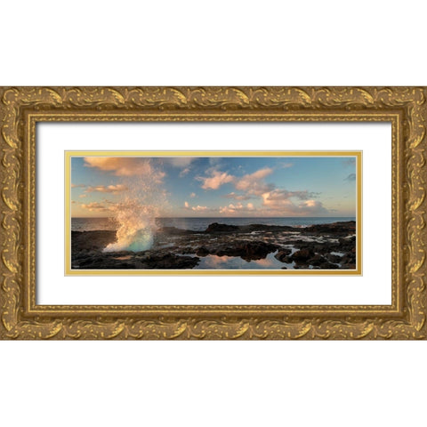 Crashing Gold Ornate Wood Framed Art Print with Double Matting by Frates, Dennis