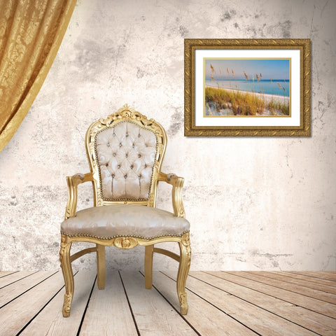 Breezy Gold Ornate Wood Framed Art Print with Double Matting by Frates, Dennis