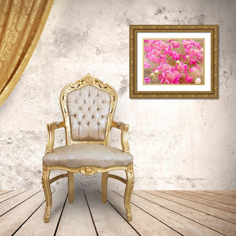 Pinks Gold Ornate Wood Framed Art Print with Double Matting by Frates, Dennis