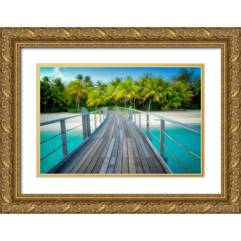 Path to Calm Gold Ornate Wood Framed Art Print with Double Matting by Frates, Dennis