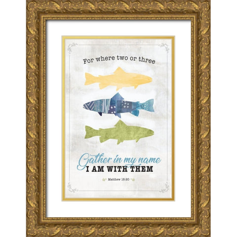 Im With Them Gold Ornate Wood Framed Art Print with Double Matting by JMB Designs