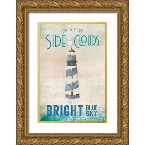 Other Side Gold Ornate Wood Framed Art Print with Double Matting by JMB Designs
