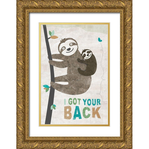 I Got Your Back Gold Ornate Wood Framed Art Print with Double Matting by JMB Designs