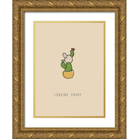 Looking Sharp Gold Ornate Wood Framed Art Print with Double Matting by JMB Designs
