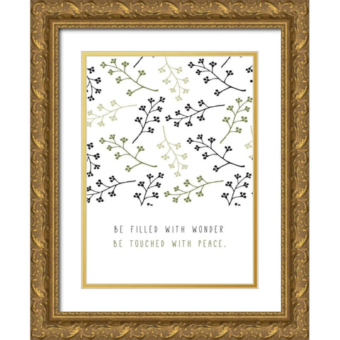 Be Filled with Wonder Gold Ornate Wood Framed Art Print with Double Matting by JMB Designs