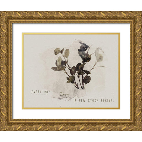 Every Day Gold Ornate Wood Framed Art Print with Double Matting by JMB Designs