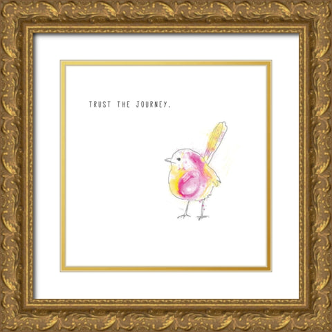 Trust the Journey Gold Ornate Wood Framed Art Print with Double Matting by JMB Designs