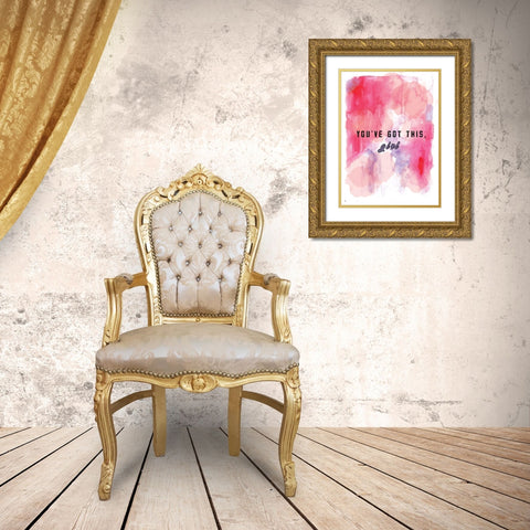 Youve Got This Gold Ornate Wood Framed Art Print with Double Matting by JMB Designs