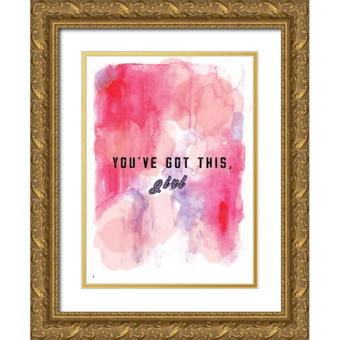 Youve Got This Gold Ornate Wood Framed Art Print with Double Matting by JMB Designs