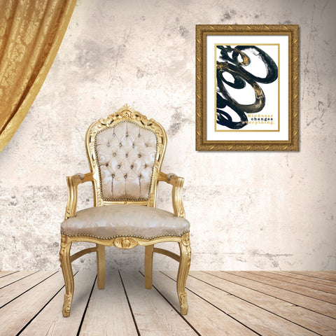 Kindness Changes Everything Gold Ornate Wood Framed Art Print with Double Matting by JMB Designs