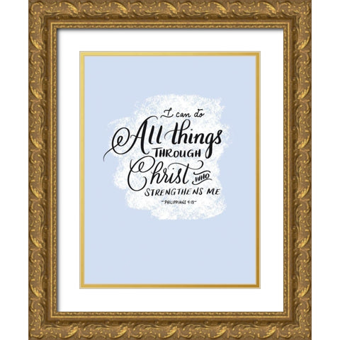 All Things Gold Ornate Wood Framed Art Print with Double Matting by Batista, Dee