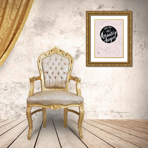 Adventure Gold Ornate Wood Framed Art Print with Double Matting by Batista, Dee