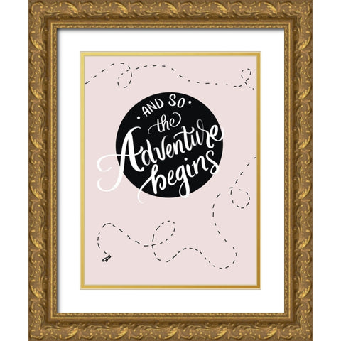 Adventure Gold Ornate Wood Framed Art Print with Double Matting by Batista, Dee