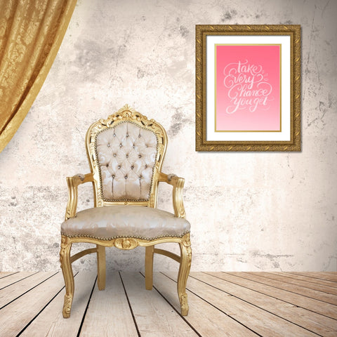 Chance Gold Ornate Wood Framed Art Print with Double Matting by Batista, Dee
