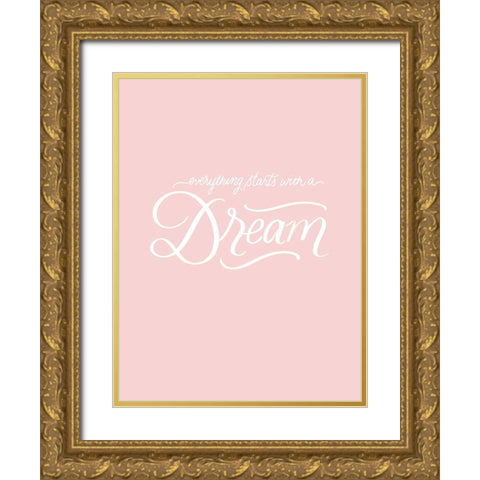 Dream Gold Ornate Wood Framed Art Print with Double Matting by Batista, Dee