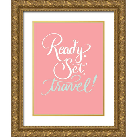 Travel Gold Ornate Wood Framed Art Print with Double Matting by Batista, Dee