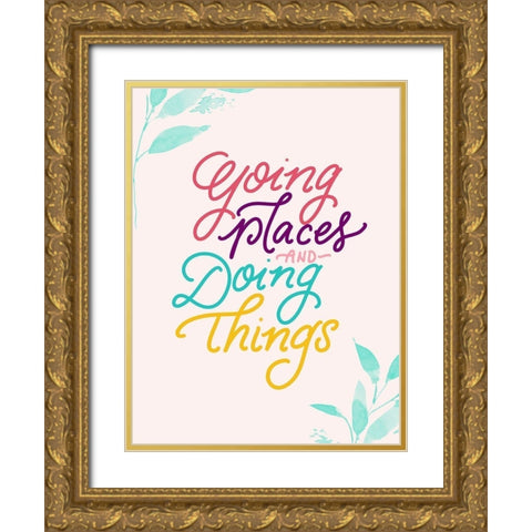 Places Gold Ornate Wood Framed Art Print with Double Matting by Batista, Dee