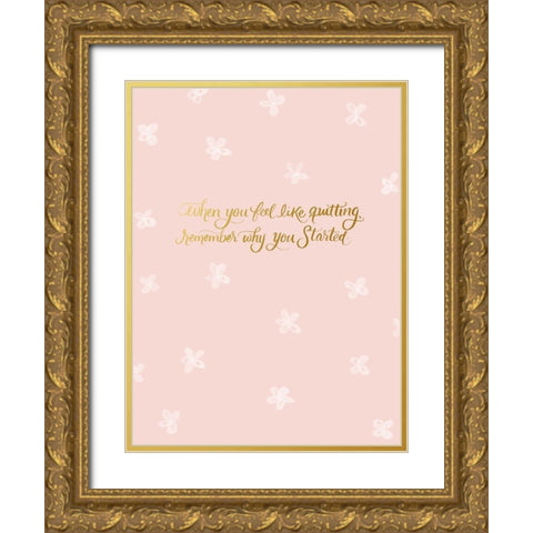 Started Gold Ornate Wood Framed Art Print with Double Matting by Batista, Dee