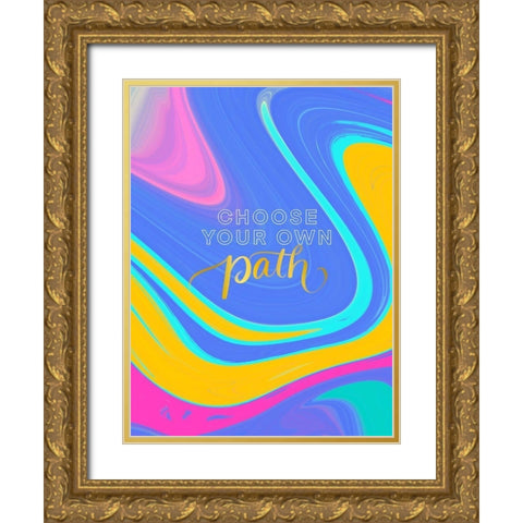 Path Gold Ornate Wood Framed Art Print with Double Matting by Batista, Dee