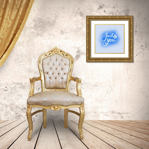 Just You Gold Ornate Wood Framed Art Print with Double Matting by Batista, Dee