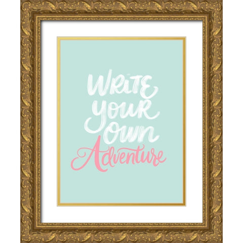 Write Gold Ornate Wood Framed Art Print with Double Matting by Batista, Dee