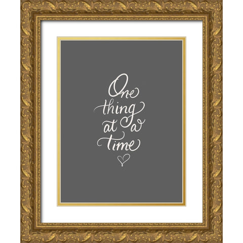 One Gold Ornate Wood Framed Art Print with Double Matting by Batista, Dee