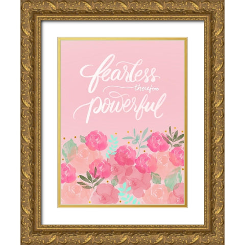 Powerful Gold Ornate Wood Framed Art Print with Double Matting by Batista, Dee