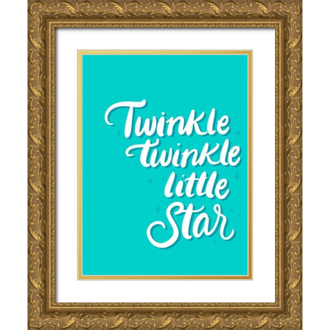 Twinkle Gold Ornate Wood Framed Art Print with Double Matting by Batista, Dee