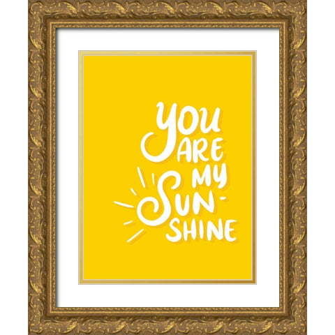 Sunshine Gold Ornate Wood Framed Art Print with Double Matting by Batista, Dee
