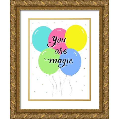 Magic Gold Ornate Wood Framed Art Print with Double Matting by Batista, Dee