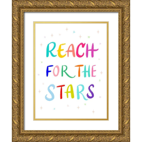 Stars Gold Ornate Wood Framed Art Print with Double Matting by Batista, Dee