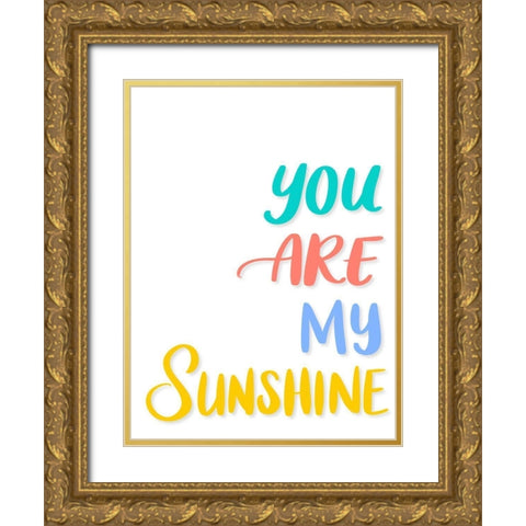 My Sunshine Gold Ornate Wood Framed Art Print with Double Matting by Batista, Dee