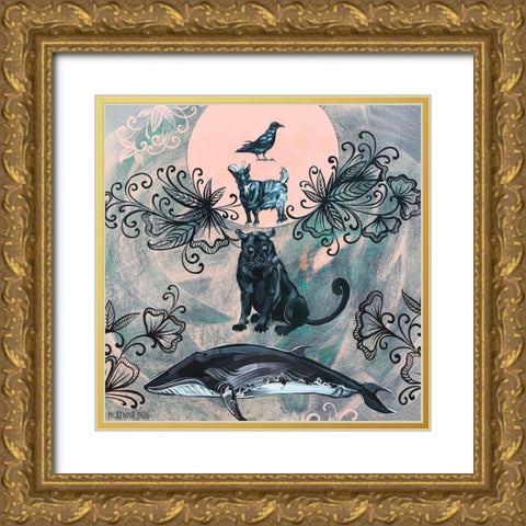 Totem II Gold Ornate Wood Framed Art Print with Double Matting by Ihde, McKenna