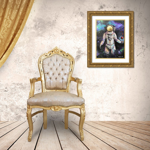 Moonman II Gold Ornate Wood Framed Art Print with Double Matting by Ihde, McKenna