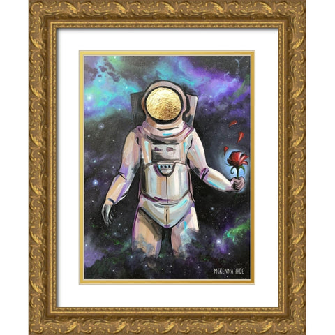 Moonman II Gold Ornate Wood Framed Art Print with Double Matting by Ihde, McKenna
