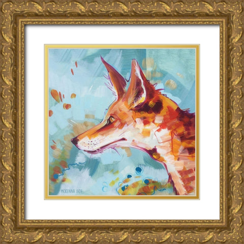 Foxy Gold Ornate Wood Framed Art Print with Double Matting by Ihde, McKenna